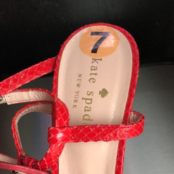 Kate spade red embellished heels - Picture 3 of 5